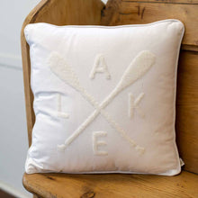 Load image into Gallery viewer, Lake Embroidered Pillow | 16x16