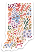Load image into Gallery viewer, Indiana State Floral Sticker 3x2in.