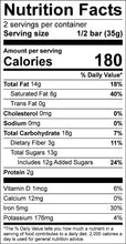Load image into Gallery viewer, Nutrition Facts label for Rainier Cherry Truffle Bar.