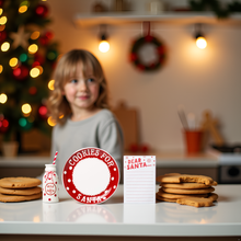 Load image into Gallery viewer, Cookies for Santa Set – Christmas Eve Plate, Milk Jug, Straw & “Dear Santa” Notepad