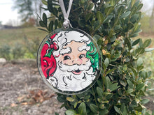 Load image into Gallery viewer, Santa Round Acrylic Ornament by Justin Patten