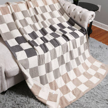 Load image into Gallery viewer, Multicolor Checkered Reversible Throw Blanket