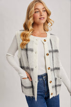 Load image into Gallery viewer, Heritage Plaid Knit Sweater Vest with Pockets