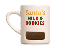 Load image into Gallery viewer, Santa’s Milk & Cookies Ceramic Mug – with Built-In Cookie Slot (9 oz)