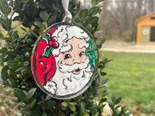 Load image into Gallery viewer, Santa Round Acrylic Ornament by Justin Patten