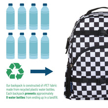 Load image into Gallery viewer, Black & White Checkered Backpack