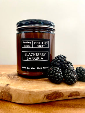 Blackberry Sangria 7.2 oz soy candle. 