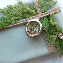 Load image into Gallery viewer, Winter Deer Scene Pine Cone Ornament