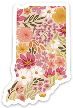 Load image into Gallery viewer, Indiana State Floral Sticker 3x2in.