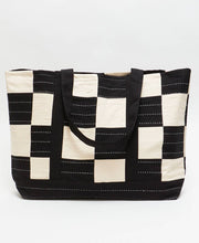 Load image into Gallery viewer, Checkered Canvas Tote Bag