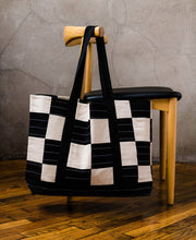 Load image into Gallery viewer, Checkered Canvas Tote Bag