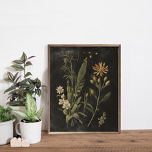 Load image into Gallery viewer, Vintage Cream Floral Print Black