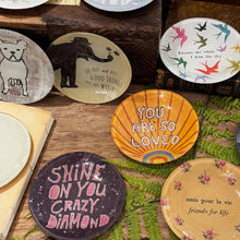 Load image into Gallery viewer, PS I Love You Mini Round Decoupage Plate - 4"