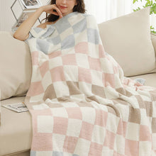 Load image into Gallery viewer, Multicolor Checkered Reversible Throw Blanket