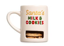 Load image into Gallery viewer, Santa’s Milk & Cookies Ceramic Mug – with Built-In Cookie Slot (9 oz)