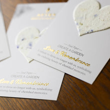 Load image into Gallery viewer, Love & Remembrance Seed Paper Greeting Card