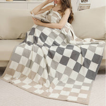 Load image into Gallery viewer, Multicolor Checkered Reversible Throw Blanket