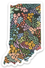 Load image into Gallery viewer, Indiana State Floral Sticker 3x2in.