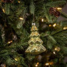 Load image into Gallery viewer, Green Glass Tree Ornament