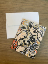 Load image into Gallery viewer, Purdue University Basketball Pete Note Card Set of 6 by Justin Patten