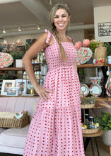 Load image into Gallery viewer, pink and red maxi dress