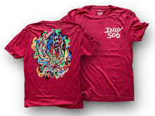 Load image into Gallery viewer, Indianapolis Motor Speedway Motion Wing and Wheel Tee by Justin Patten (New 2025 Design)(Red Heather)