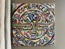Load image into Gallery viewer, Indianapolis Motor Speedway 12"x12" Welcome Race Fans Wrapped Canvas Print by Justin Patten