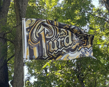 Load image into Gallery viewer, Purdue University Purdue Drum Flagpole Flag 5' x 3" by Justin Patten (2 grommets)