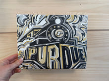 Load image into Gallery viewer, Purdue University 8" x 10" Vintage Boilermaker Special Wrapped Canvas Print by Justin Patten