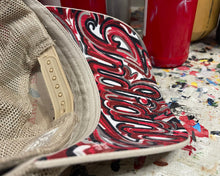Load image into Gallery viewer, Indiana University Trucker Hat with Art Under Bill by Justin Patten (Stone)