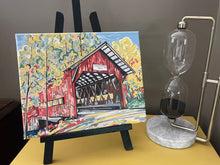Load image into Gallery viewer, Covered Bridge 10"x8" Wrapped Canvas Print by Justin Patten