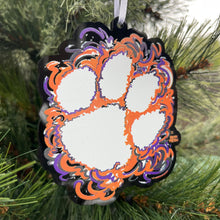 Load image into Gallery viewer, Clemson University Paw Print Ornament by Justin Patten (Black Ornament)