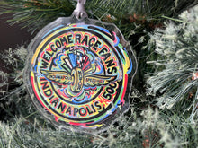 Load image into Gallery viewer, Indianapolis Motor Speedway Welcome Race Fans Ornament by Justin Patten