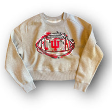 Load image into Gallery viewer, Indiana University Football Women's Cropped Crew Fleece by Justin Patten