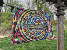 Load image into Gallery viewer, Indianapolis Motor Speedway Welcome Race Fans Wall Banner (52"x36" inches) by Justin Patten