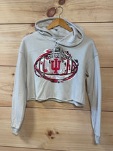 Load image into Gallery viewer, Indiana University Football Women's Cropped Fleece Hoodie by Justin Patten