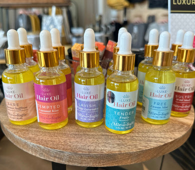 Hair oil from Mixologie comes in 6 scents. 