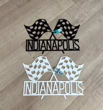 Load image into Gallery viewer, Indianapolis Race Flags Metal Sign | 2 Colors
