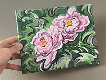 Load image into Gallery viewer, Peonies 10"x 8" Wrapped Canvas Print by Justin Patten