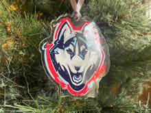Load image into Gallery viewer, University of Connecticut Mascot Ornament by Justin Patten