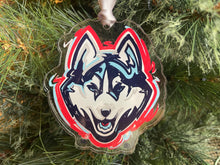 Load image into Gallery viewer, University of Connecticut Mascot Ornament by Justin Patten