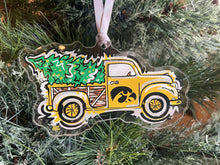 Load image into Gallery viewer, University of Iowa Christmas Truck Ornament by Justin Patten