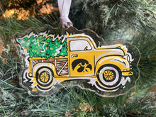 Load image into Gallery viewer, University of Iowa Christmas Truck Ornament by Justin Patten