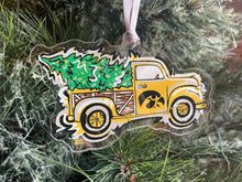 Load image into Gallery viewer, University of Iowa Christmas Truck Ornament by Justin Patten