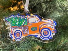 Load image into Gallery viewer, University of Florida Christmas Truck Ornament by Justin Patten
