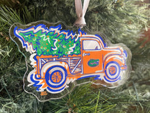 Load image into Gallery viewer, University of Florida Christmas Truck Ornament by Justin Patten