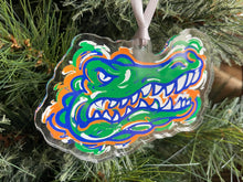 Load image into Gallery viewer, University of Florida Painted Logo Ornament by Justin Patten