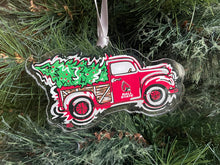 Load image into Gallery viewer, Ball State University Christmas Tree Truck Ornament by Justin Patten
