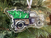 Load image into Gallery viewer, Butler University Christmas Tree Truck Ornament by Justin Patten