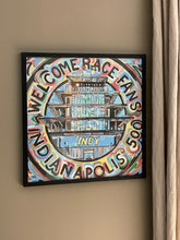 Load image into Gallery viewer, Indianapolis Motor Speedway 24"x24" Welcome Race Fans Pagoda Print by Justin Patten